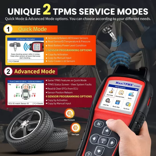 Autel TPMS Programming Tool MaxiTPMS TS508WF Kit, with $120 4PCS MX-Sensors , 2023 Upgraded of TS508/TS501/TS408, One-Click TPMS Diagnose &amp; Reset, TPMS Relearn/Activate, Clear TPMS DTCs, 2023 Upgraded of TS508/TS501/TS408, One-Click TPMS Diagnose &amp; Reset, TPMS Relearn/Activate, Clear TPMS DTCs)