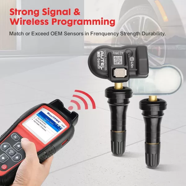 Autel TPMS Sensor 315MHz 433MHz 2in1 MX-Sensor TPS218 Tire Pressure Monitoring System Sensor Cloneable Wireless Programming Replace 98% of OE Sensor SAE Strandard J1205/J1206