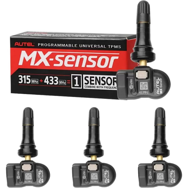 Autel TPMS Sensor MX-Sensor 315MHz+433MHz 2in1 TPS218 Tire Sensor Tire Pressure Monitoring System Sensor Program Universal Replace 98% of OE Sensor SAE Standard J1205/J120 