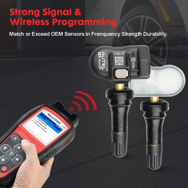 Autel TPMS Sensor MX-Sensor 315MHz+433MHz 2in1 TPS218 Tire Sensor Tire Pressure Monitoring System Sensor Program Universal Replace 98% of OE Sensor SAE Standard J1205/J120 