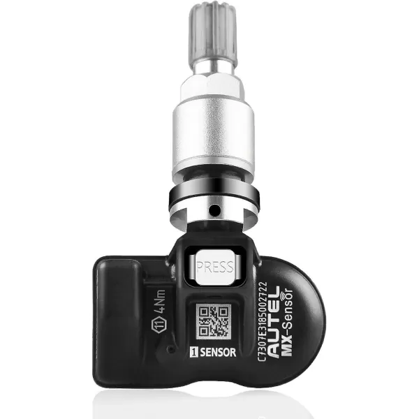 Autel TPMS Sensor, MX Sensor, 4pcs Universal Tire Sensor Dual Frequency 315MHz/433MHz TPMS Sensor Metal Stem Programmable by TS508 TS408 TS508WF TS608 MS906TS ITS600 MS906PRO-TS