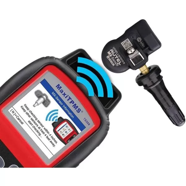 Autel TPMS Sensor, MX Sensor, 8pcs Universal Tire Sensor Dual Frequency 315MHz/433MHz TPMS Sensor Rubber Stem Programmable by TS508 TS408 TS508WF TS608 MS906TS ITS600 MS906PRO-TS