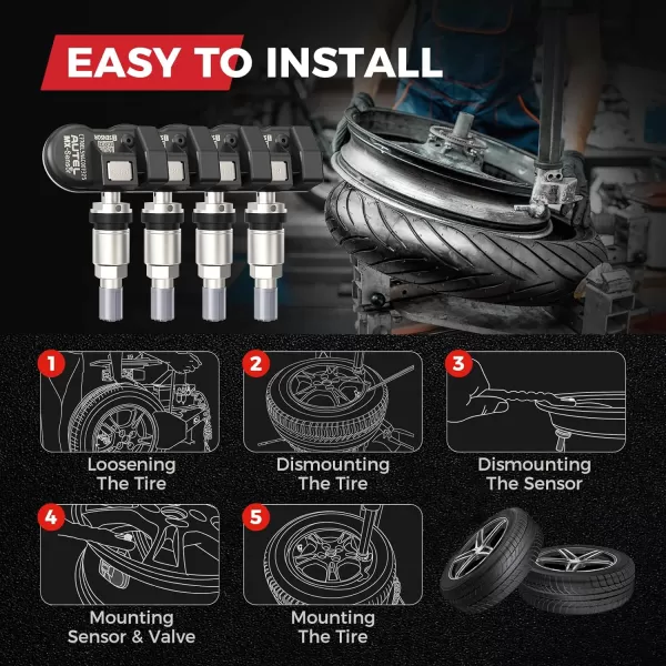 Autel TPMS Sensor MX-Sensor Dual Frequency  Press-in OE-Level Universal Programmable TPMS Sensors for Tire Pressure  Press-in OE-Level Universal Programmable TPMS Sensors for Tire Pressure )