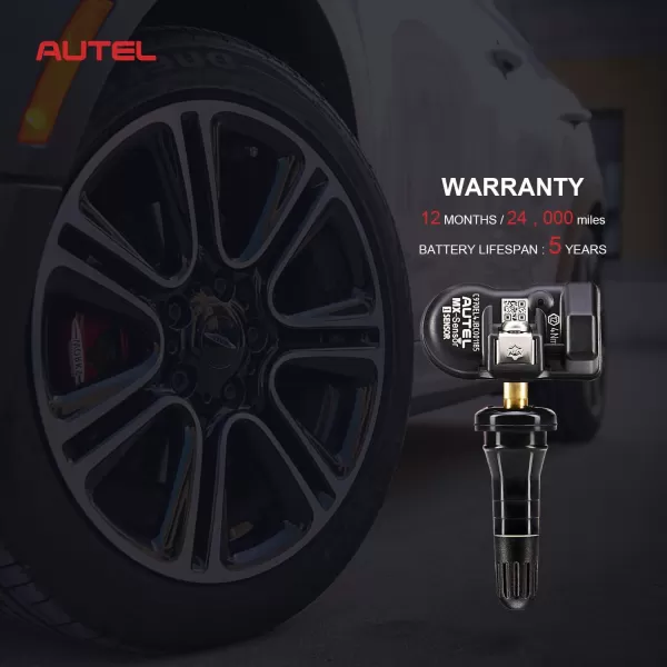 Autel TPMS Sensor MX-Sensor TPS218-315MHz+433MHz 2 in 1 Dual Frequency Replaced OEM Tire Pressure Sensor Universal Programmable Screw-in Sensor Sets of 2pcs 