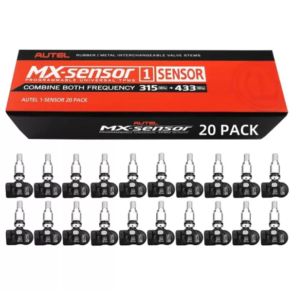 Autel TPMS Sensors MX-Sensor Dual Frequency  20 PCS Pack Metal Tire Sensor Universal TPMS Sensor Programmable by Autel TS401 TS408 TS501 TS508 TS608 20 PCS Pack Metal Tire Sensor Universal TPMS Sensor Programmable by Autel TS401 TS408 TS501 TS508 TS608)