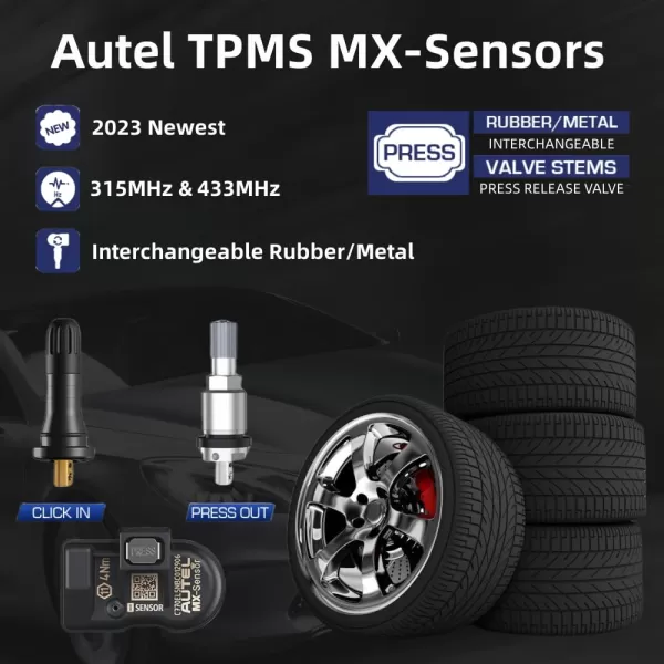 Autel TPMS Sensors MX-Sensor Dual Frequency  20 PCS Pack Metal Tire Sensor Universal TPMS Sensor Programmable by Autel TS401 TS408 TS501 TS508 TS608 20 PCS Pack Metal Tire Sensor Universal TPMS Sensor Programmable by Autel TS401 TS408 TS501 TS508 TS608)