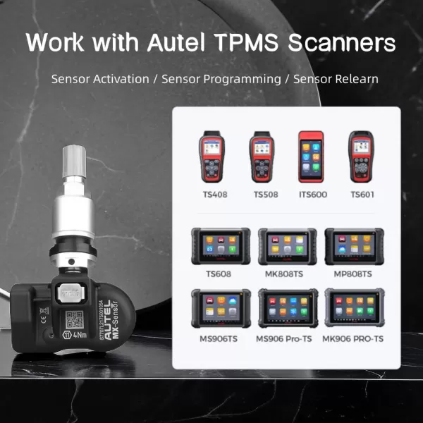Autel TPMS Sensors MX-Sensor Dual Frequency  20 PCS Pack Metal Tire Sensor Universal TPMS Sensor Programmable by Autel TS401 TS408 TS501 TS508 TS608 20 PCS Pack Metal Tire Sensor Universal TPMS Sensor Programmable by Autel TS401 TS408 TS501 TS508 TS608)