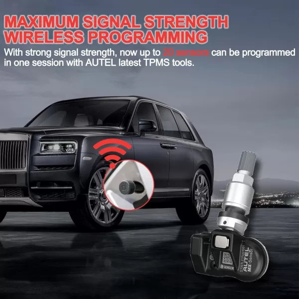 Autel TPMS Sensors, Programmable Mx Sensor for Tire Pressure,315MHz + 433MHz,Press-in OE-Level Programmed by TS508 TS408 TS508WF TS608 MS906TS ITS600 MS906PRO-TS Programmed by TS508 TS408 TS508WF TS608 MS906TS ITS600 MS906PRO-TS)