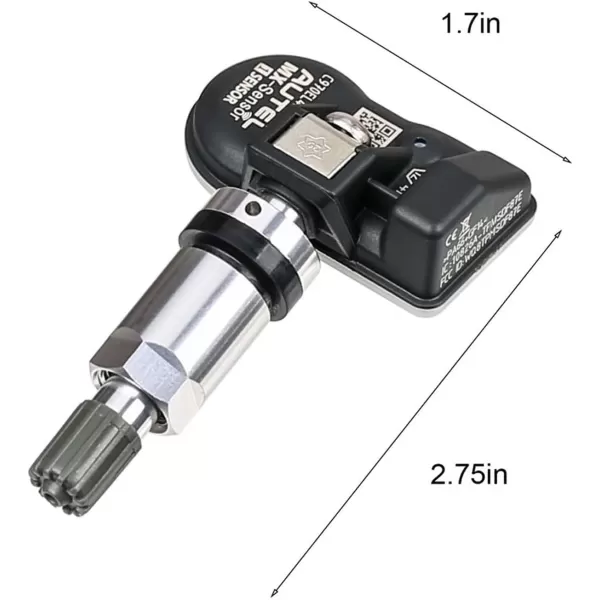 Autel TPMS Sensors, Programmable Mx Sensor for Tire Pressure,315MHz + 433MHz,Press-in OE-Level Programmed by TS508 TS408 TS508WF TS608 MS906TS ITS600 MS906PRO-TS Programmed by TS508 TS408 TS508WF TS608 MS906TS ITS600 MS906PRO-TS)