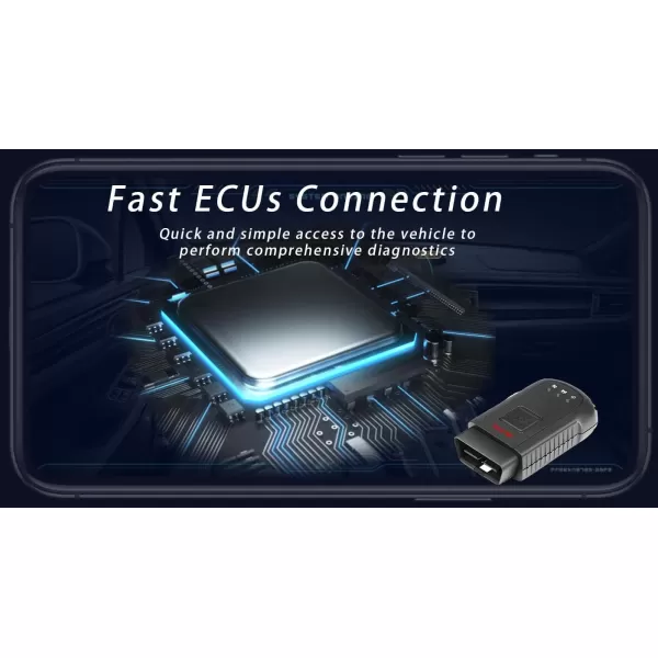 Autel V100 MaxiSYS VCI100 Compact Bluetooth-Compatible Vehicle Communication Interface Wireless Interface Vehicle Diagnostic Connector for MS906BT MS906TS Bluetooth Adapter