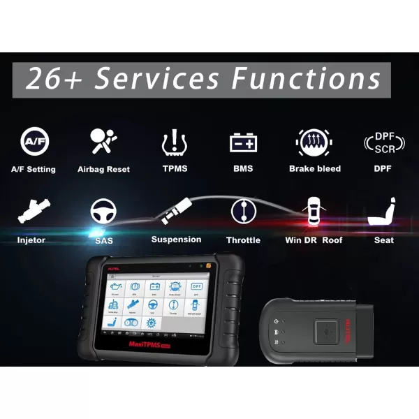 Autel V100 MaxiSYS VCI100 Compact Bluetooth-Compatible Vehicle Communication Interface Wireless Interface Vehicle Diagnostic Connector for MS906BT MS906TS Bluetooth Adapter