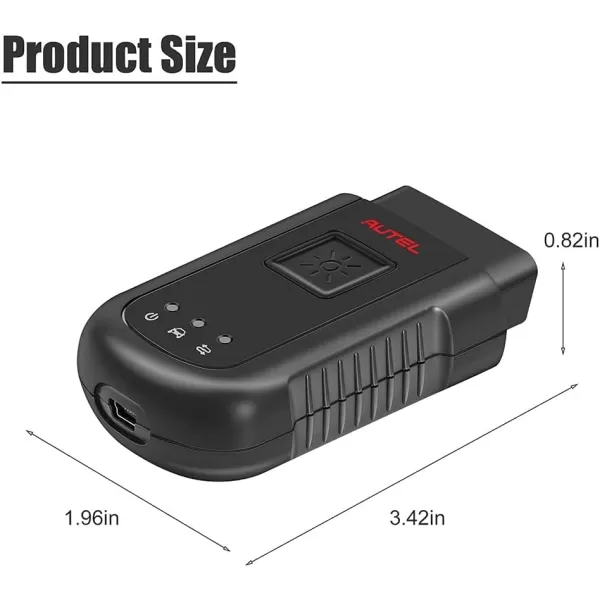 Autel V100 MaxiSYS VCI100 Compact Bluetooth-Compatible Vehicle Communication Interface Wireless Interface Vehicle Diagnostic Connector for MS906BT MS906TS Bluetooth Adapter