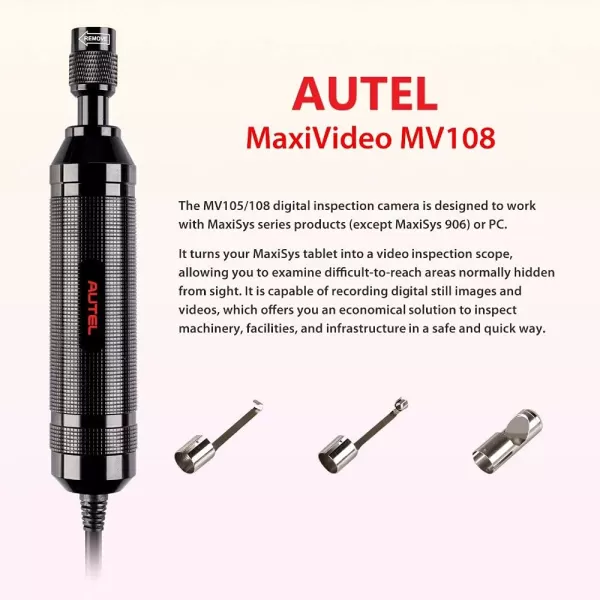 MaxiVideo MV108 Inspection Endoscope Video Scope for Autel MS906TS/MS906BT/MS908P