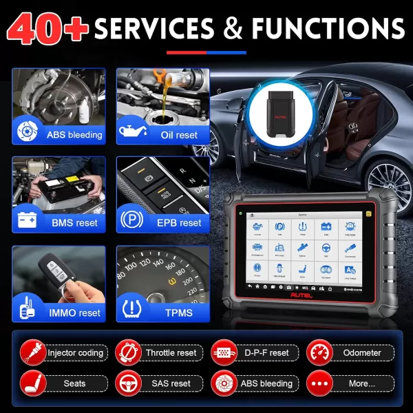 Autel Scanner MaxiPro MP900-TS, 2024 Android 11 ECU Coding Scan Tool, Newest TPMS Diagnostic Tool Upgraded of MP808S-TS/MS906TS, 40+ Services, Full System OBD2 Scanner Support CANFD/DoIP, Wi-Fi Print