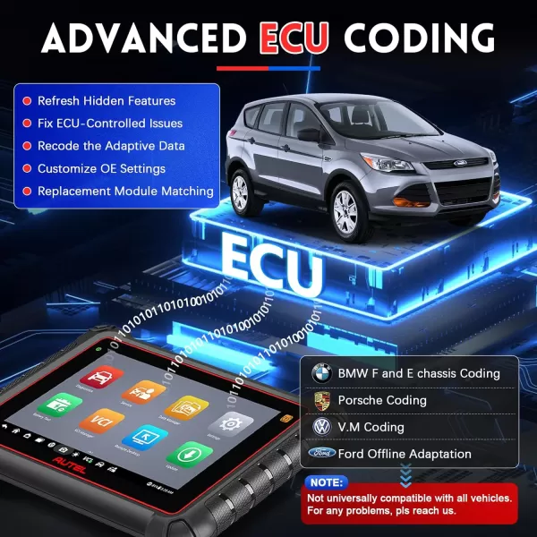 Autel Scanner MaxiPro MP900-TS, 2024 Android 11 ECU Coding Scan Tool, Newest TPMS Diagnostic Tool Upgraded of MP808S-TS/MS906TS, 40+ Services, Full System OBD2 Scanner Support CANFD/DoIP, Wi-Fi Print