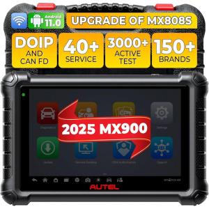 imageAutel MaxiCheck MX900 Scanner 2025 BiDirectional Scan Tool Up of MK808BT PROMK808SMX808S 3K Active Tests 40 Services Same as MK900BT CANFD DoIP US Ver of MK900 8in AllSys Diagnose FCA