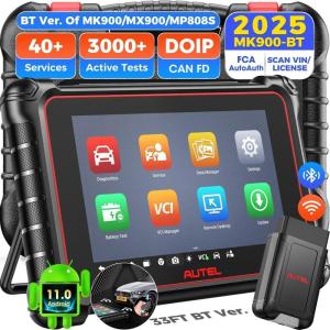 imageAutel Scanner MaxiCOM MK900BT 2025 MK900BT Bidirectional Diagnostic Scan Tool 20 BT Ver of MK900 MX900 8in Up of MK808S MK808BT PRO MX808S MK808Z 3K Active Tests 40 Reset CANFD DoIP FCA SGW