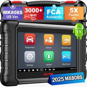 imageAutel Scanner MaxiCheck MX808S 2025 US Ver of MaxiCOM MK808S MK808Z Bidirectional 11OS as MX900 MK900 MK900BT 3000 Active Test 28 Service OE All System OBDII Diagnostic Tool FCA Autoauth