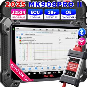 imageAutel Scanner Maxicom MK908 Pro II 2025 Same As Elite 2 Pro MSUltra MS909 wJ2534 Programming ECU Coding AutoScan 20 Up of MS908S PRO IIMS906 PRO BiDirectional Scan Tool 38 Services OS100