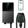 imageAutel MaxiCharger Home Electric Vehicle EV Charger up to 50 Amp 240V Level 2 WiFi and Bluetooth Enabled EVSE Hardwired IndoorOutdoor 25Foot Cable with Separate Holster SilverDark Gray