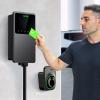 imageAutel MaxiCharger Home Electric Vehicle EV Charger up to 50 Amp 240V Level 2 WiFi and Bluetooth Enabled EVSE Hardwired IndoorOutdoor 25Foot Cable with Separate Holster SilverDark Gray