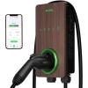 imageAutel Home Smart Electric Vehicle EV Charger up to 50Amp 240V IndoorOutdoor Car Charging Station with Level 2 WiFi and Bluetooth Enabled EVSE 25Foot CableDark GrayWood Grain