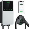 imageAutel MaxiCharger Home Electric Vehicle EV Charger up to 50 Amp 240V Level 2 WiFi and Bluetooth Enabled EVSE Hardwired IndoorOutdoor 25Foot Cable with Separate Holster SilverSilver