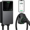 imageAutel MaxiCharger Home Electric Vehicle EV Charger up to 50 Amp 240V Level 2 WiFi and Bluetooth Enabled EVSE Hardwired IndoorOutdoor 25Foot Cable with Separate Holster SilverDark Gray
