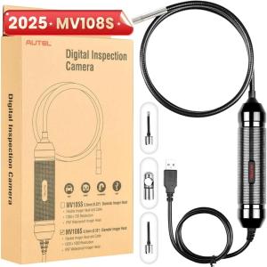 image2025 Autel MaxiVideo MV108S Digital Inspection Camera 2MP 1920x1080 IP67 Waterproof USB Endoscope 85mm Borescope Snake Camera 3937 LED Light Work with Autel Scanner ampamp PC Up of MV108 MV105S