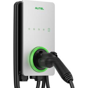 imageAutel Home Smart Electric Vehicle EV Charger up to 50Amp 240V IndoorOutdoor Car Charging Station with Level 2 WiFi and Bluetooth Enabled EVSE 25Foot CableDark GraySilver