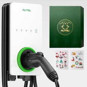 imageAutel Home Smart Electric Vehicle EV Charger up to 50Amp 240V IndoorOutdoor Car Charging Station with Level 2 WiFi and Bluetooth Enabled EVSE 25Foot CableDark GrayDriven Snow White
