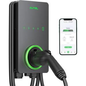 imageAutel Home Smart Electric Vehicle EV Charger up to 50Amp 240V IndoorOutdoor Car Charging Station with Level 2 WiFi and Bluetooth Enabled EVSE 25Foot CableDark GrayDark Gray