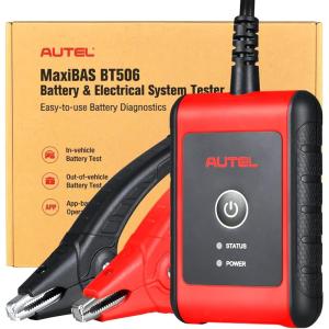 imageAutel MaxiBAS BT506 Car Battery Tester 6V 12V 1002000 CCA Auto Battery Analyzer Cranking Charging System Test Scan Tool Top Accuracy Adaptive Conductance in ampamp OutofVehicle Battery Load Tester