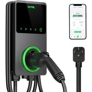 imageAutel MaxiCharger Home Smart AI Electric Vehicle EV Charger 50 Amp Level 2 WiFi and Bluetooth Enabled EVSE IndoorOutdoor Car Charging Station with inBody Holster and 25Foot Premium Cable40 Amp NEMA 1450 plug