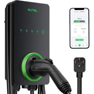 imageAutel MaxiCharger Level 2 EV Charger up to 40Amp 240V IndoorOutdoor Fast Electric Vehicle Charging Station with Flexible 25Foot Cable NEMA 1450 Plug WhiteDark Gary