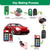 imageAutel IKEYCR5TPR Programmable 5Button Smart Key for Chrysler Dodge Green Plastic Fob Compatible with Passenger Car UltraLong Range 40m130ft 315415MHz Includes Rescue Blade