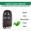 imageAutel IKEYCR5TPR Programmable 5Button Smart Key for Chrysler Dodge Green Plastic Fob Compatible with Passenger Car UltraLong Range 40m130ft 315415MHz Includes Rescue Blade