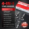 imageAutel MXSensor 2 in 1 315MHz  433MHzPressin 100 Cloneable TPMS Programmable Sensors for Tire Pressure Monitoring SystemMetal ValvesSet of 4 Pieces