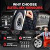 imageAutel MXSensor 2 in 1 315MHz  433MHzPressin 100 Cloneable TPMS Programmable Sensors for Tire Pressure Monitoring SystemMetal ValvesSet of 4 Pieces