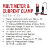 imageAutel MaxiBAS BTAK Battery Tester Accessory Kit Measure VoltageCurrentResistanceBattery Strength Digital MultiMeter Current Clamp 20mA to 400A ACDC Work with BT608 BT609