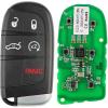 imageAutel IKEYCR5TPR Programmable 5Button Smart Key for Chrysler Dodge Green Plastic Fob Compatible with Passenger Car UltraLong Range 40m130ft 315415MHz Includes Rescue Blade