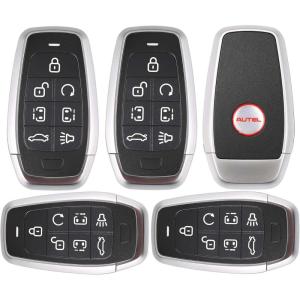 imageAutel MaxiIM IKEY IKEYAT7TPRS 5PCS Programmable Smart Keys Universal Car Key Work with Autel KM100 IM508S Key Fob Programming 700 Vehicles Key Replacement Key CreationClone 7 Buttons