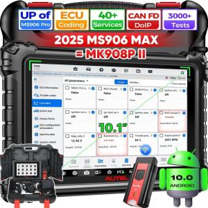 imageAutel MaxiSYS MS906 MAX Scanner 2025 V20 MS906MAX 101quot Up of MS906 PRO MP900BT MS908S MK908 OE ECU Coding Diagnostic Scan Tool 3K Bidirectional 40 Reset Auto Scan 20 CAN FD DoIP VAG Guided
