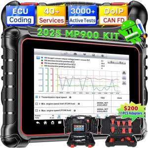 imageAutel Scanner MaxiPRO MP900 KIT w 11 OBD Adapters 200 2025 DoIP CAN FD Newer of MS906 MP808S MX900 MK900 MK808S ECU Coding ampamp Bidirectional as MS906 PRO MP900BT 3000 Active Tests 40 Reset OS11MP900 KIT