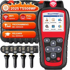 imageAutel MaxiTPMS TS508WF KIT 2025 WiFi Ver TPMS Programming Tool with 4pcs MX Sensors TPMS RelearnReset ActivateReadCopy Sensors Free Lifetime Update Upgrade of TS508KTS508TS501TS601TS408