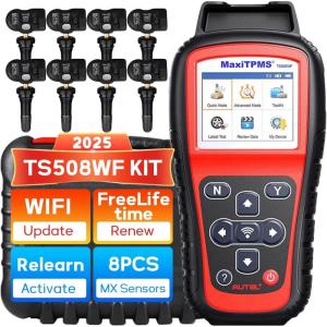 imageAutel MaxiTPMS TS508WF KIT 2025 WiFi Ver TPMS Programming Tool with 8pcs MX Sensor TPMS Relearn ActivateReadCopy Sensor Free Lifetime Update Upgrade of TS508K TS508 Supplement for MS906BT MS906TS