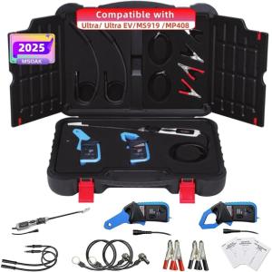 imageAutel MaxiSys MSOAK Oscilloscope Accessory Kit Compatible with The MaxiFlash VCMI Scanner Ultra MS919 Ultra EV ampamp MP408 Support 65A650A ACDC Clamp HT Extension Lead Battery Clip with Carrying