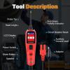 image2025 Autel PowerScan PS100 Power Circuit Probe Tester 1224V Automotive Electrical OpenShort Breaker Finder Component Activation Test Tool ACDC Trailer Relay Fuse Test 40FT Cable for 99 CarsRed