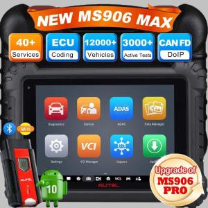 imageAutel MaxiSys MS906MAX Scan Tool Upgraded MS906 PRO MK906 PRO MS906BT MK906BT MK908 MP900BT Scanner ECU Coding 40 Services 3000 Active Tests All System Diagnostic Tool VAG Guided FCA SGW