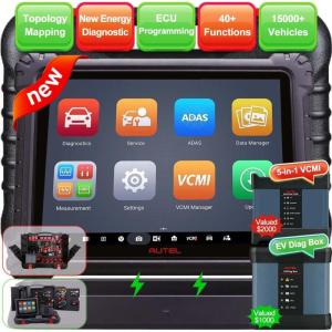 imageAutel MaxiSys Ultra EV OBD2 Scanner Diagnostic Scan Tool High Voltage Battery Pack Analysis Motor TruSpeed Repair Better Ultra MS919 MS909 wEVDiag Box ECU Programming 5in1 VCMI 40 Reset